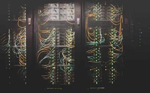 Network cables plugged into a data centre switch, the infrastructure behind CBDC technology providers