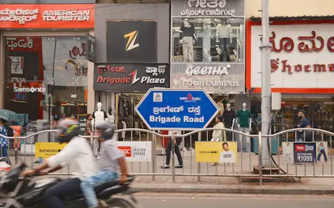 Busy Brigade Road in Bangalore, India's tech capital, full of shoppers