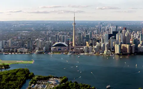 Aerial view of Toronto beside Lake Ontario, a major source of remittances to India